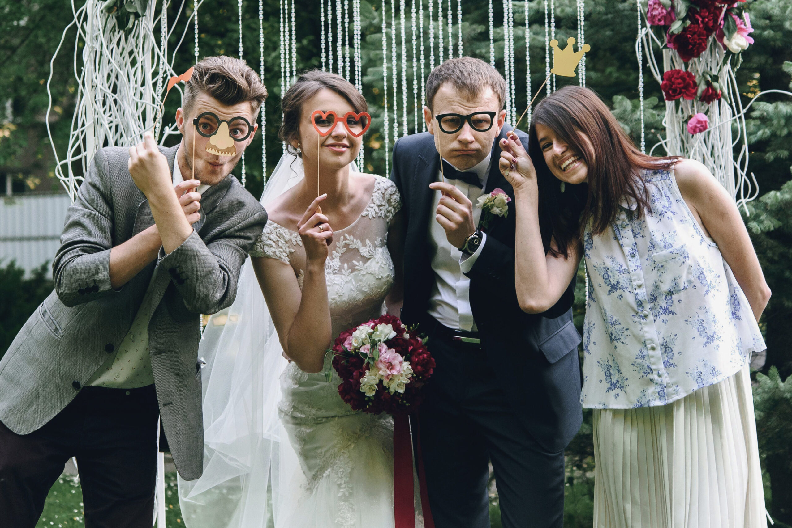 a group of people posing for a photo